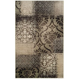 4' X 6' Tan And Brown Damask Distressed Stain Resistant Area Rug - Homeroots - Flyclothing LLC
