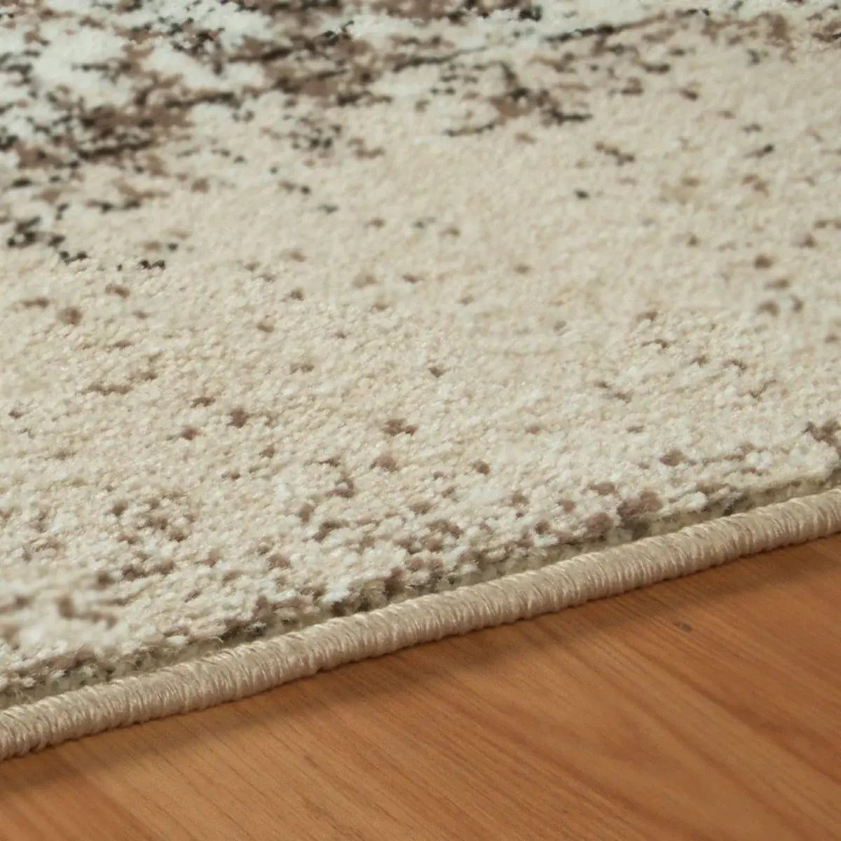 4' X 6' Tan And Brown Damask Distressed Stain Resistant Area Rug - Homeroots - Flyclothing LLC