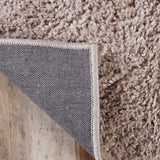8' Beige Shag Stain Resistant Runner Rug - Homeroots