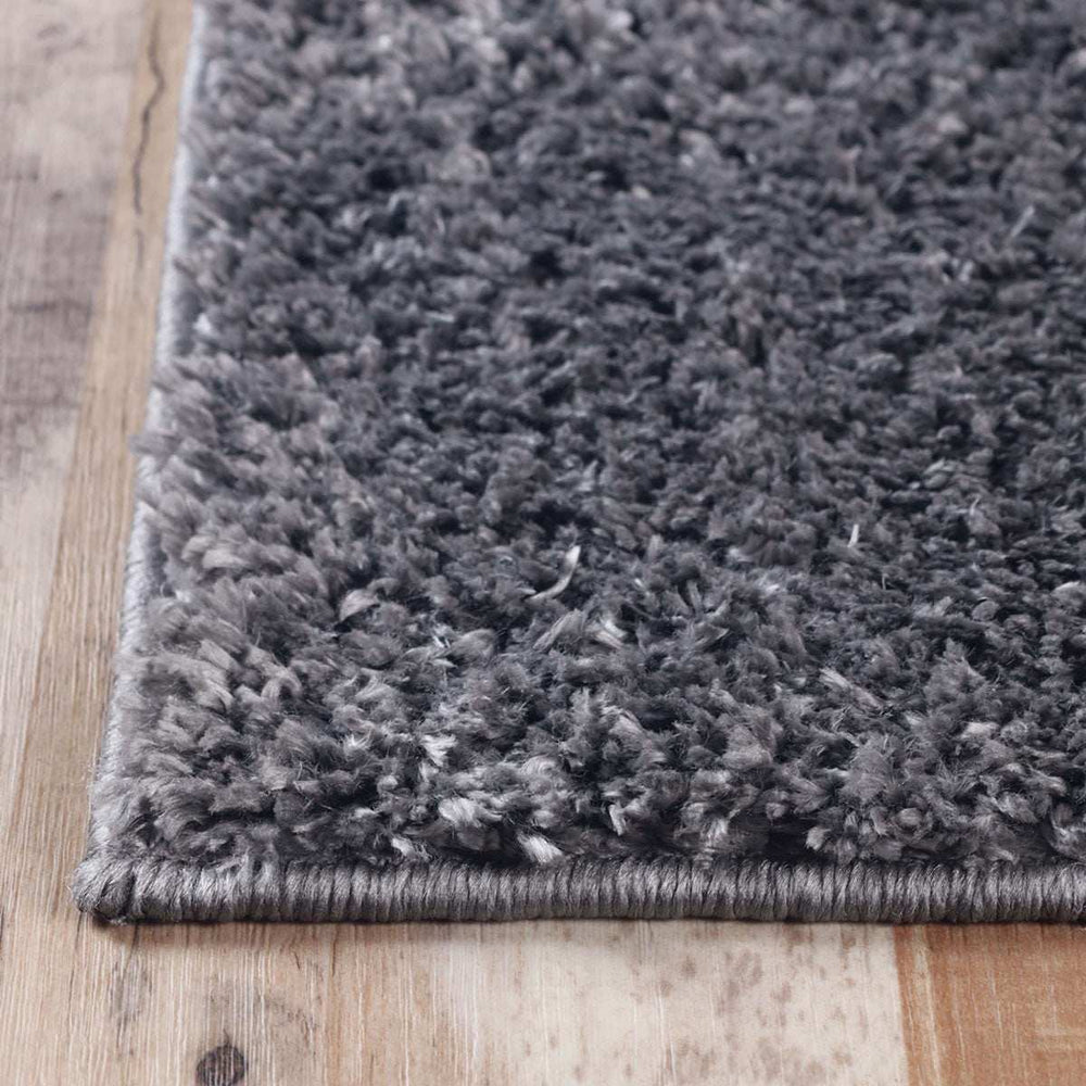 8' Gray Distressed Shag Runner Area Rug - Homeroots - Flyclothing LLC