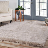 4' X 6' Beige Shag Stain Resistant Area Rug - Homeroots - Flyclothing LLC