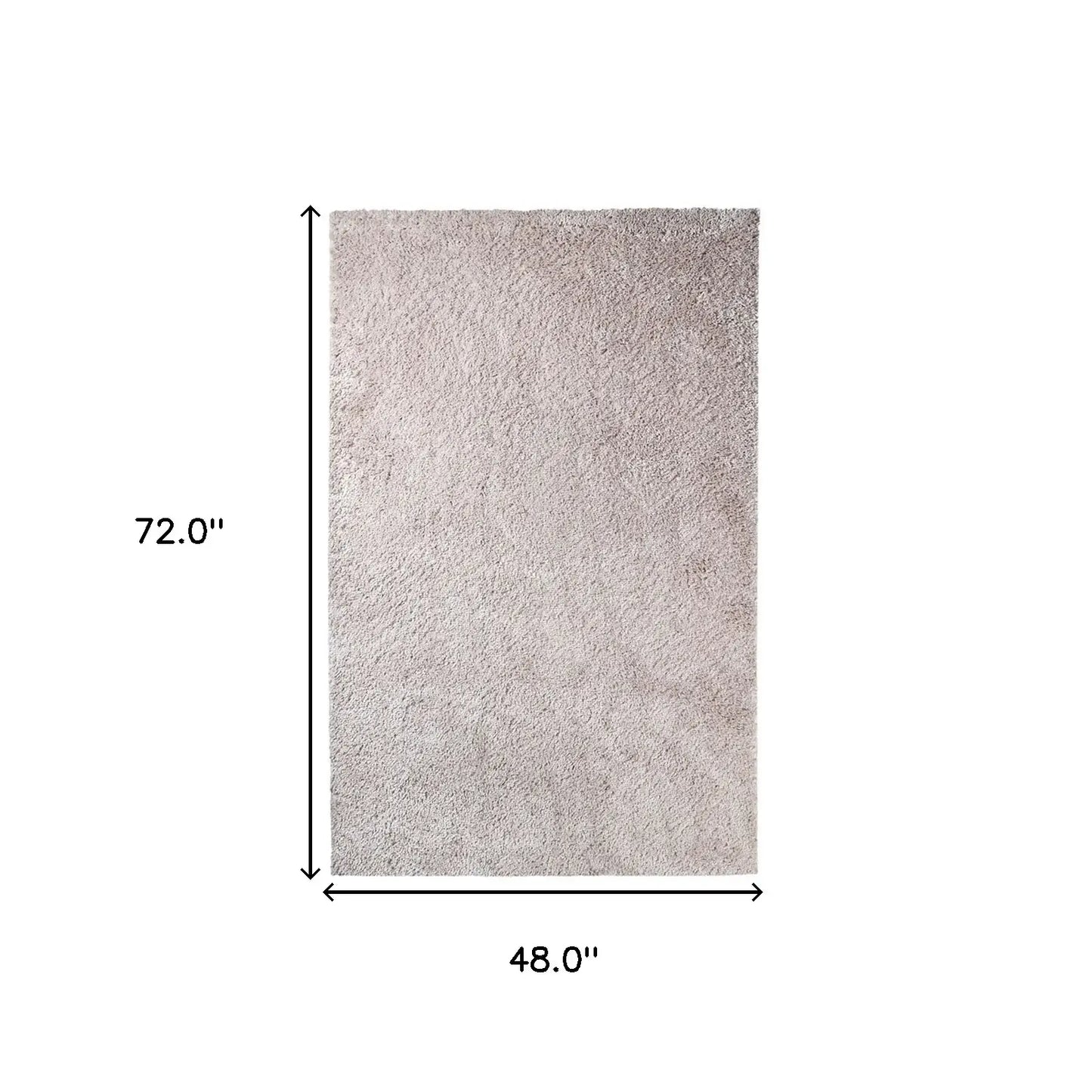 4' X 6' Beige Shag Stain Resistant Area Rug - Homeroots - Flyclothing LLC