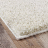 4' X 6' Ivory Shag Stain Resistant Area Rug - Homeroots