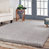 4' X 6' Silver Shag Stain Resistant Area Rug - Homeroots - Flyclothing LLC