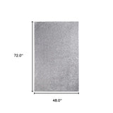 4' X 6' Silver Shag Stain Resistant Area Rug - Homeroots - Flyclothing LLC