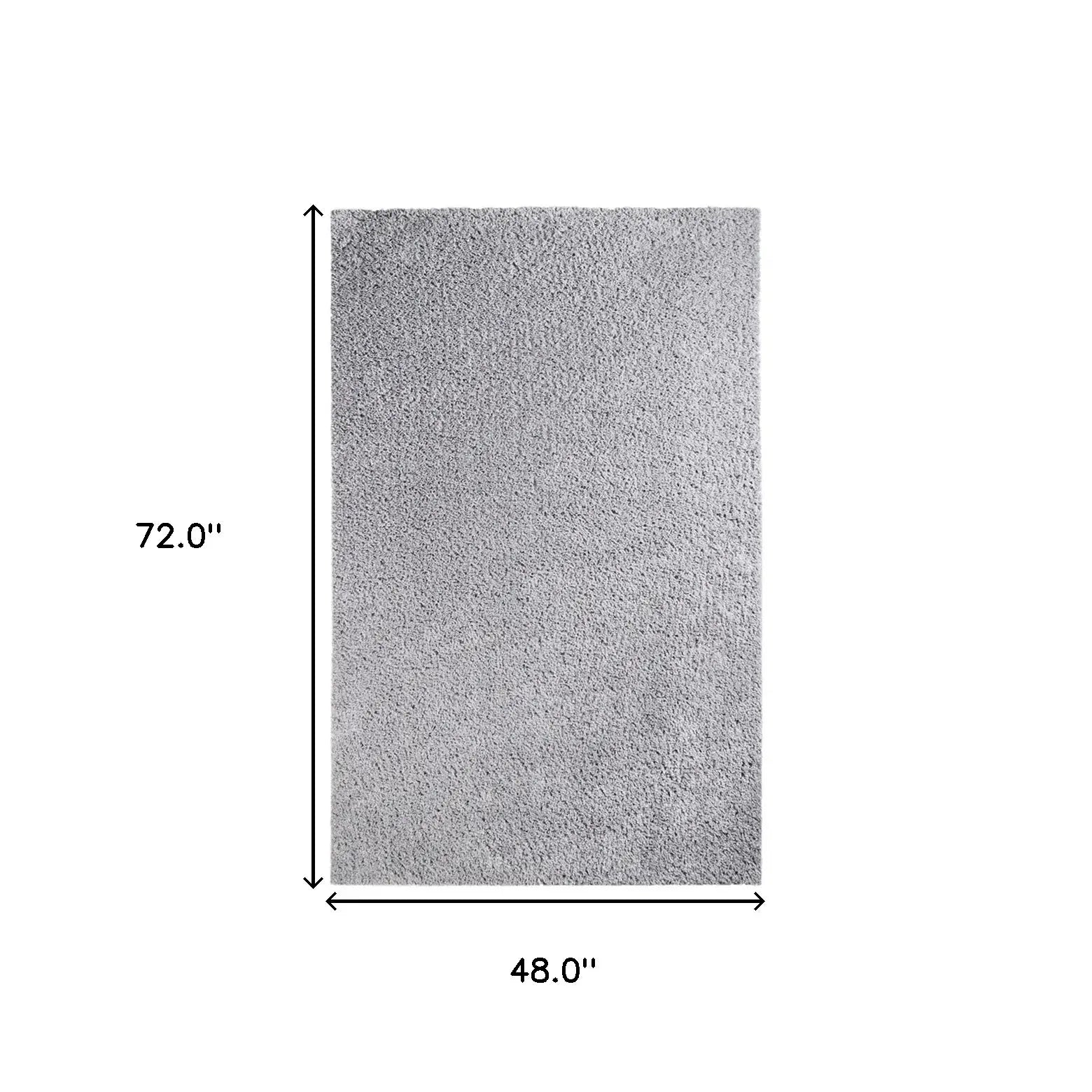 4' X 6' Silver Shag Stain Resistant Area Rug - Homeroots - Flyclothing LLC