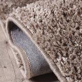 4' X 6' Taupe Shag Stain Resistant Area Rug - Homeroots