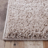 5' X 8' Beige Shag Stain Resistant Area Rug - Homeroots