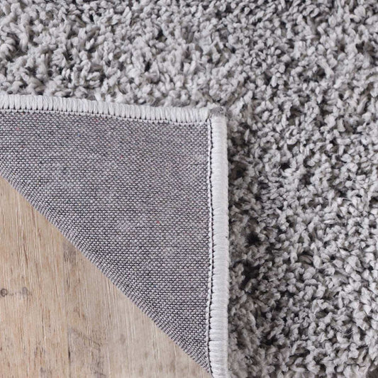 5' X 8' Silver Shag Stain Resistant Area Rug - Homeroots - Flyclothing LLC