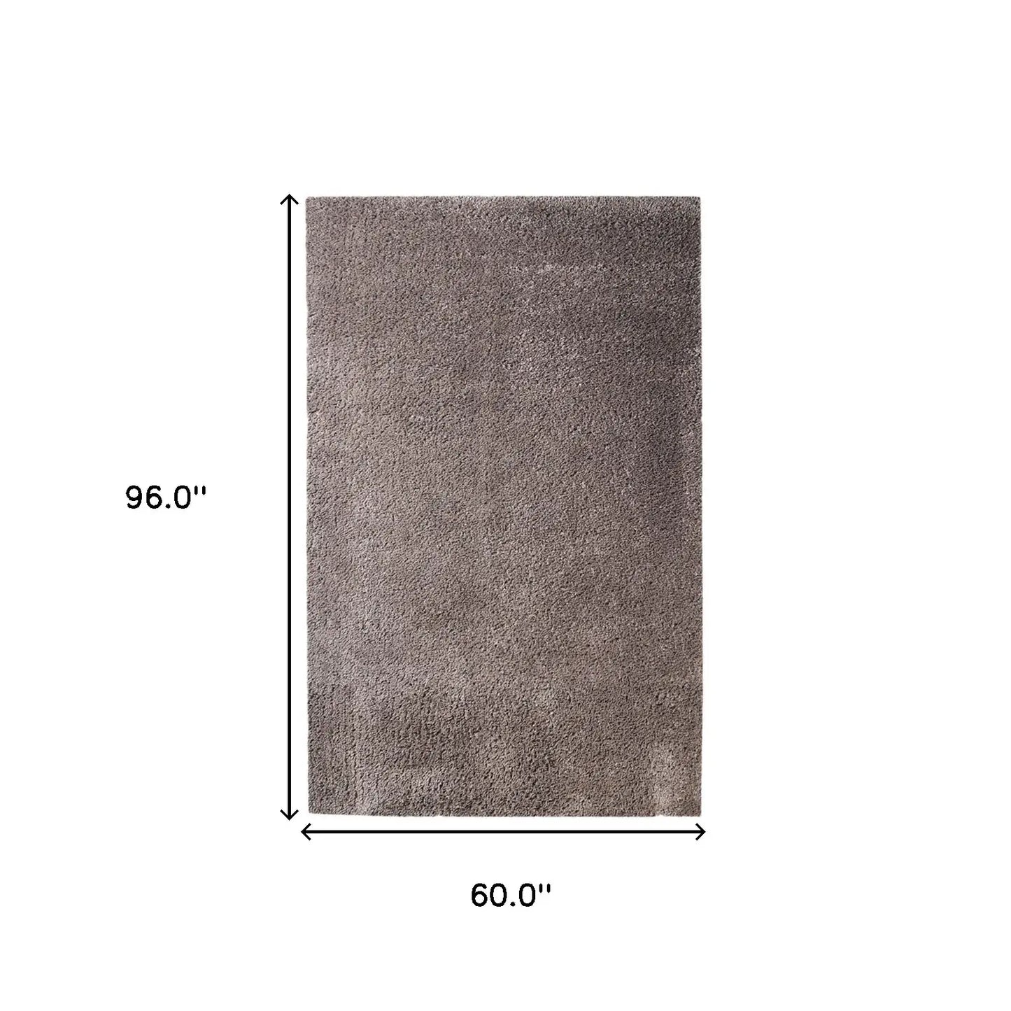 5' X 8' Taupe Shag Stain Resistant Area Rug - Homeroots - Flyclothing LLC