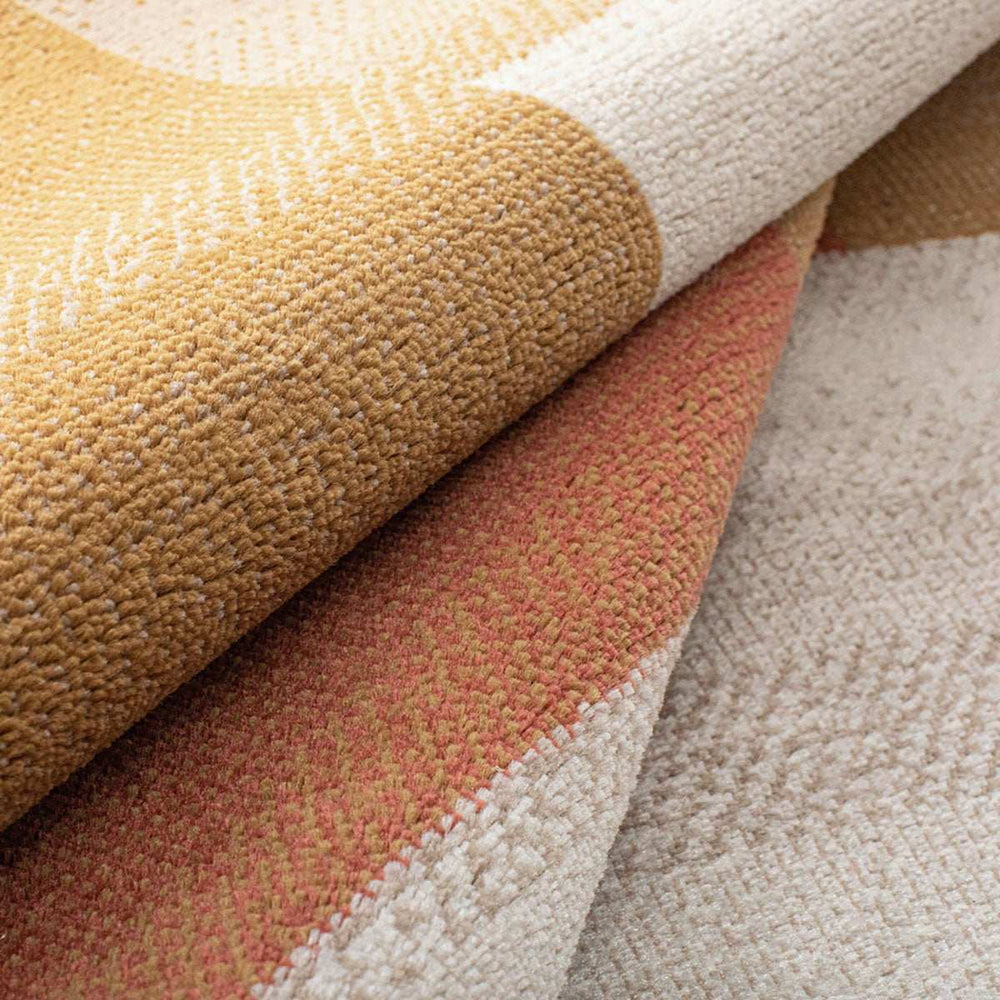 5' X 8' Terra Cotta Patchwork Power Loom Stain Resistant Area Rug - Homeroots - Flyclothing LLC