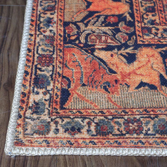 8' Brown Medallion Power Loom Runner Rug - Homeroots - Flyclothing LLC