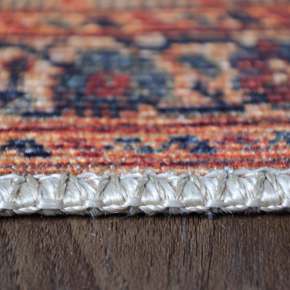 8' Brown Medallion Power Loom Runner Rug - Homeroots - Flyclothing LLC