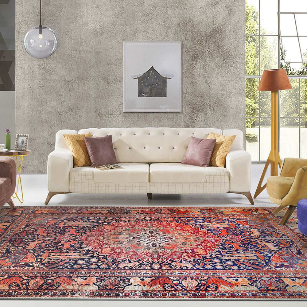 5' X 8' Brown Medallion Stain Resistant Area Rug - Homeroots - Flyclothing LLC
