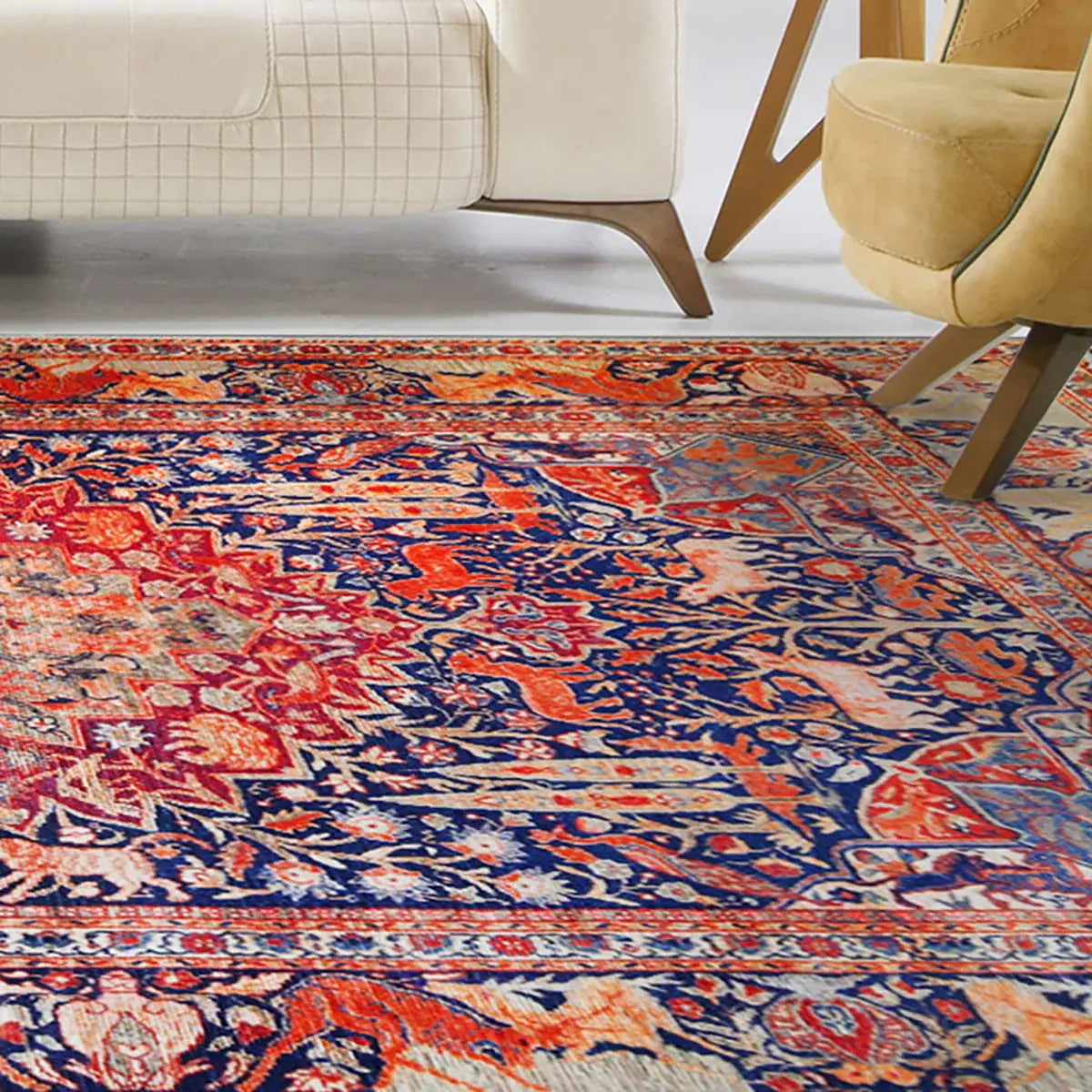 5' X 8' Brown Medallion Stain Resistant Area Rug - Homeroots - Flyclothing LLC