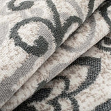 8' Oatmeal And Gray Medallion Power Loom Stain Resistant Runner Rug - Homeroots - Flyclothing LLC