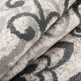 8' Oatmeal And Gray Medallion Power Loom Stain Resistant Runner Rug - Homeroots - Flyclothing LLC