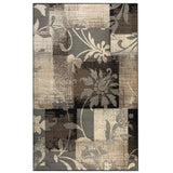4' X 6' Beige And Gray Floral Power Loom Distressed Stain Resistant Area Rug - Homeroots - Flyclothing LLC