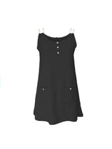 Round Neck Double Spaghetti Straps Mini Dress - Trendsi - Flyclothing LLC