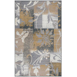 7' X 9' Beige And Gray Floral Power Loom Distressed Stain Resistant Area Rug - Homeroots - Flyclothing LLC