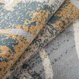 7' X 9' Beige And Gray Floral Power Loom Distressed Stain Resistant Area Rug - Homeroots - Flyclothing LLC