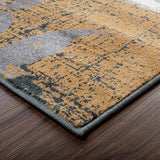 7' X 9' Beige And Gray Floral Power Loom Distressed Stain Resistant Area Rug - Homeroots - Flyclothing LLC
