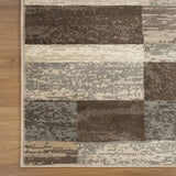 12' Slate Patchwork Power Loom Runner Rug - Homeroots