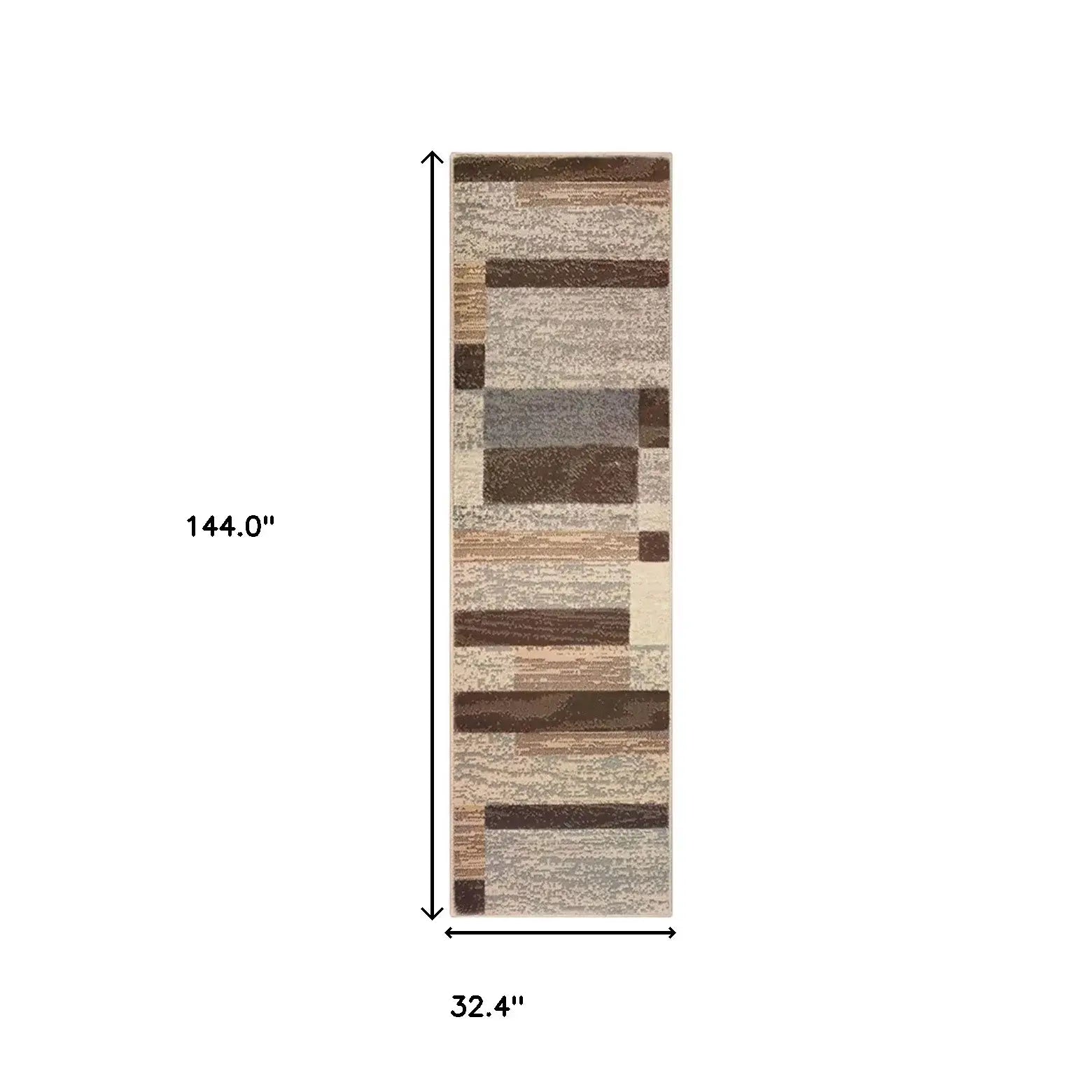 12' Slate Patchwork Power Loom Runner Rug - Homeroots - Flyclothing LLC