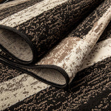 2' X 3' Chocolate Patchwork Power Loom Stain Resistant Area Rug