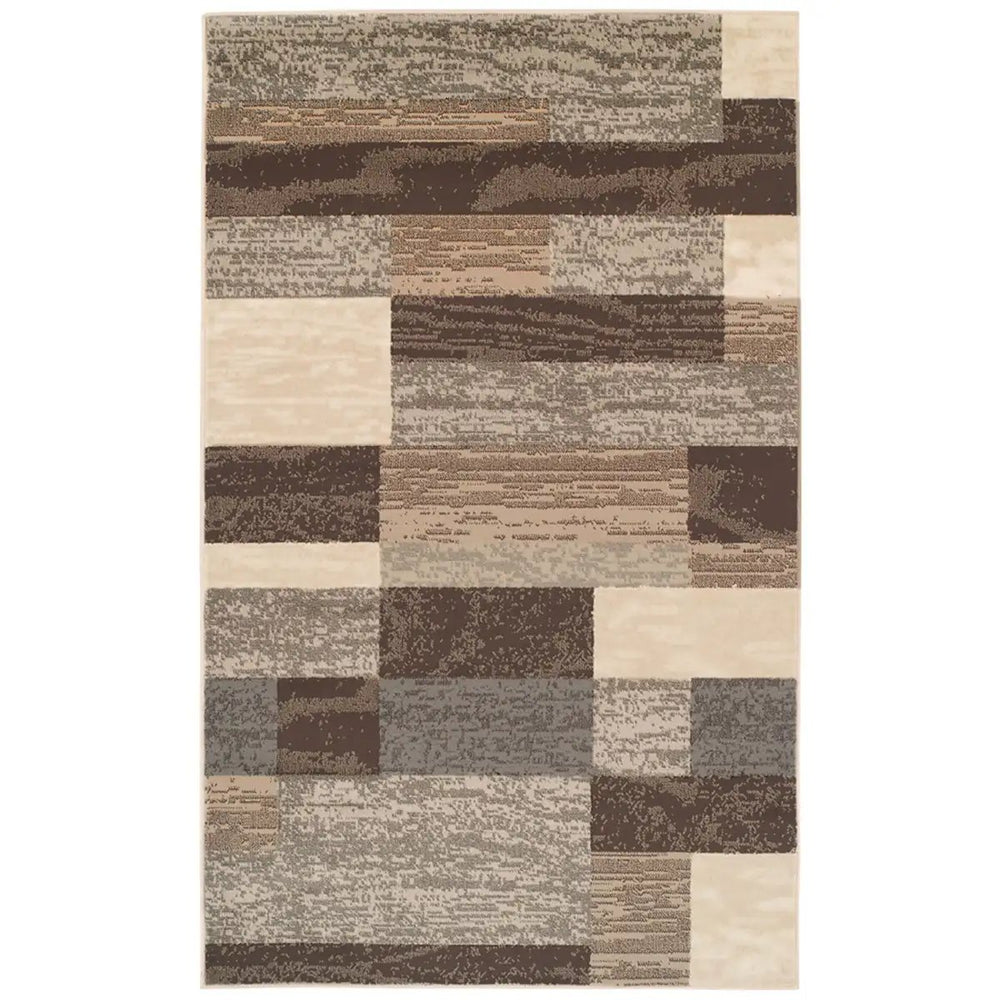 4' X 6' Slate Patchwork Power Loom Stain Resistant Area Rug - Homeroots