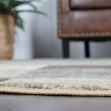 5' Round Slate Round Patchwork Power Loom Stain Resistant Area Rug - Homeroots - Flyclothing LLC