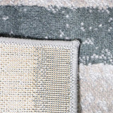 5' X 8' Blue And Taupe Patchwork Power Loom Stain Resistant Area Rug - Homeroots