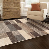 6' X 9' Slate Patchwork Power Loom Stain Resistant Area Rug - Homeroots