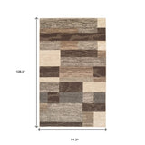 7' X 9' Slate Patchwork Power Loom Stain Resistant Area Rug - Homeroots - Flyclothing LLC