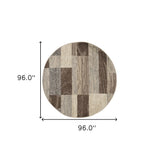 8' Round Slate Round Patchwork Power Loom Stain Resistant Area Rug - Homeroots - Flyclothing LLC