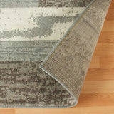 8' X 10' Light Blue And Ivory Patchwork Power Loom Stain Resistant Area Rug - Homeroots