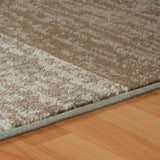8' X 10' Light Blue And Ivory Patchwork Power Loom Stain Resistant Area Rug - Homeroots