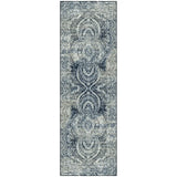 8' Taupe Abstract Power Loom Distressed Stain Resistant Runner Rug - Homeroots - Flyclothing LLC