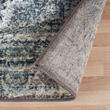 8' Taupe Abstract Power Loom Distressed Stain Resistant Runner Rug - Homeroots - Flyclothing LLC