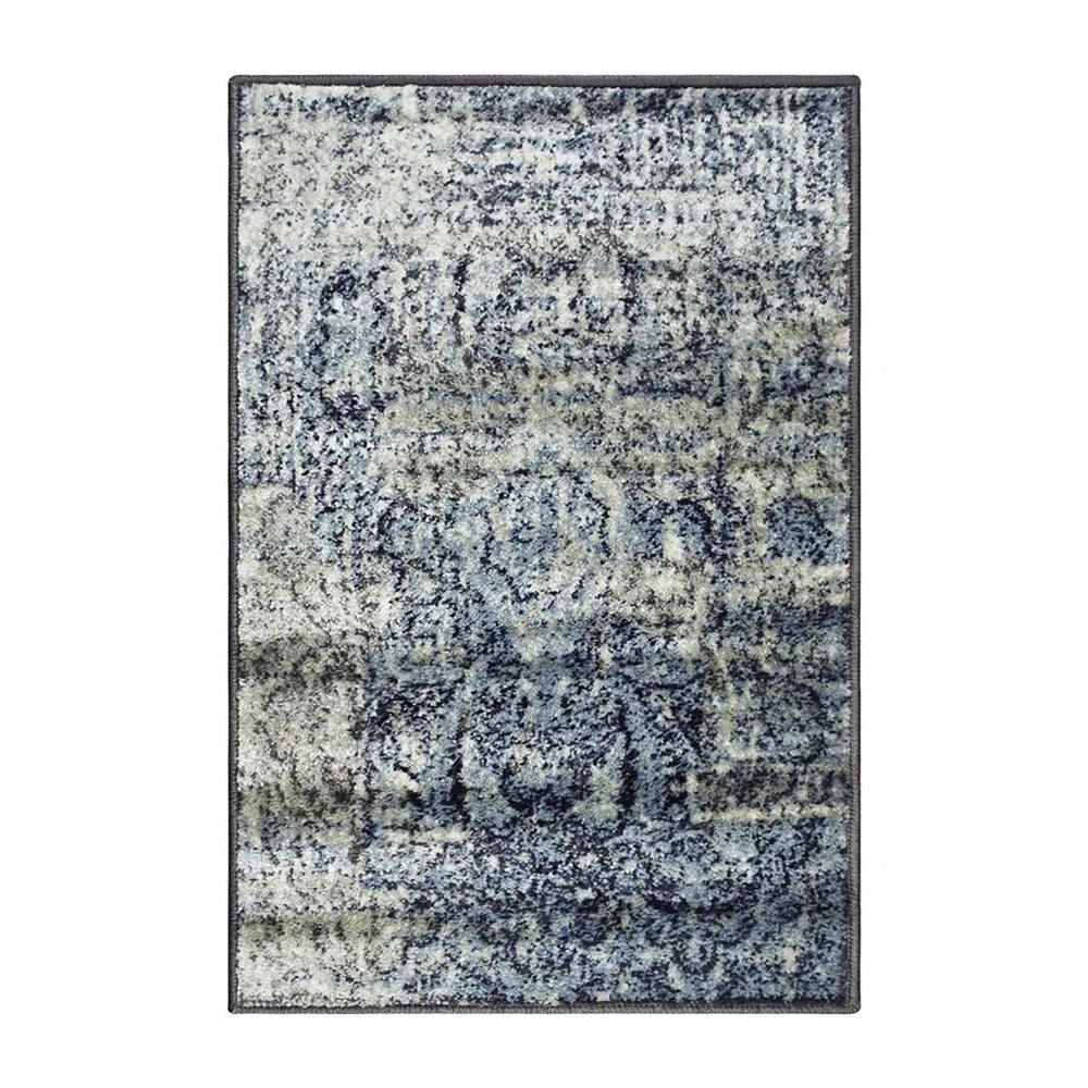 2' X 3' Taupe Abstract Power Loom Distressed Stain Resistant Area Rug - Homeroots