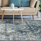 8' X 10' Taupe Abstract Power Loom Distressed Stain Resistant Area Rug - Homeroots