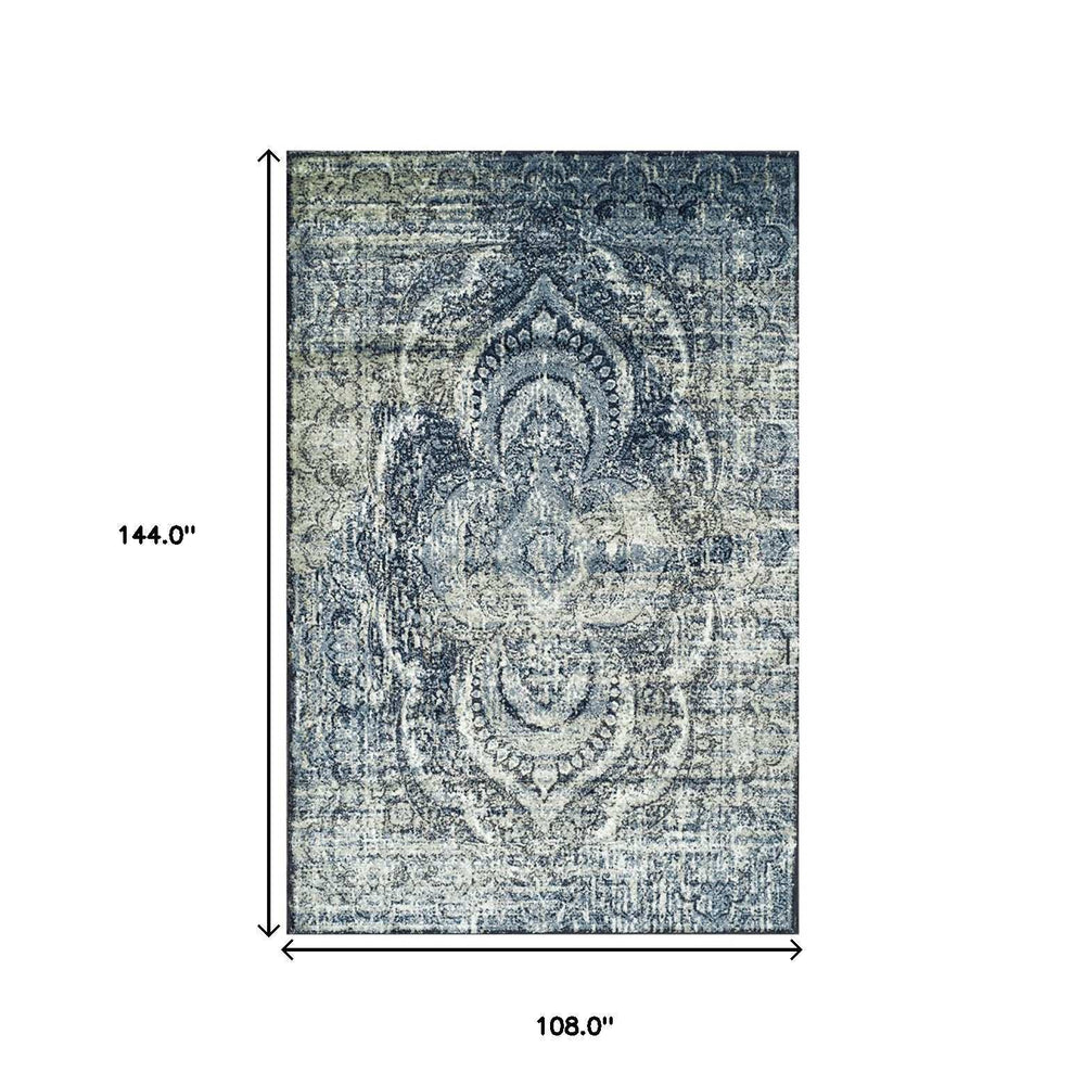 9' X 12' Taupe Abstract Power Loom Distressed Stain Resistant Area Rug - Homeroots - Flyclothing LLC