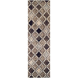 10' Ivory Quatrefoil Power Loom Distressed Stain Resistant Runner Rug - Homeroots - Flyclothing LLC
