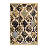2' X 3' Multi Color Quatrefoil Power Loom Distressed Stain Resistant Area Rug - Homeroots