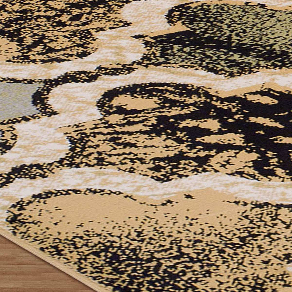 2' X 3' Multi Color Quatrefoil Power Loom Distressed Stain Resistant Area Rug - Homeroots - Flyclothing LLC