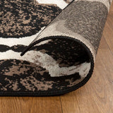 3' X 5' Chocolate Quatrefoil Power Loom Distressed Stain Resistant Area Rug - Homeroots - Flyclothing LLC