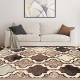 3' X 5' Ivory Quatrefoil Power Loom Distressed Stain Resistant Area Rug - Homeroots - Flyclothing LLC