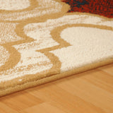 8' X 10' Beige Quatrefoil Power Loom Distressed Stain Resistant Area Rug - Homeroots