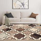 8' X 10' Ivory Quatrefoil Power Loom Distressed Stain Resistant Area Rug - Homeroots - Flyclothing LLC
