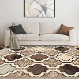 9' X 12' Ivory Quatrefoil Power Loom Distressed Stain Resistant Area Rug - Homeroots - Flyclothing LLC